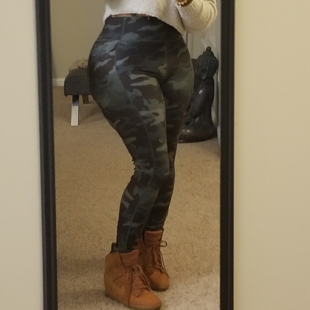 High-waisted Army Fatigue Leggings, size large